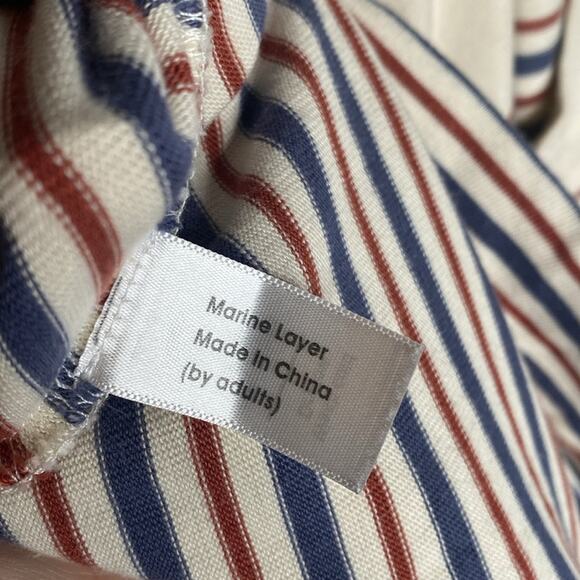 Marine Layer April Dress medium 3/4 long sleeve nautical patriotic knee‎ length - Picture 8 of 8